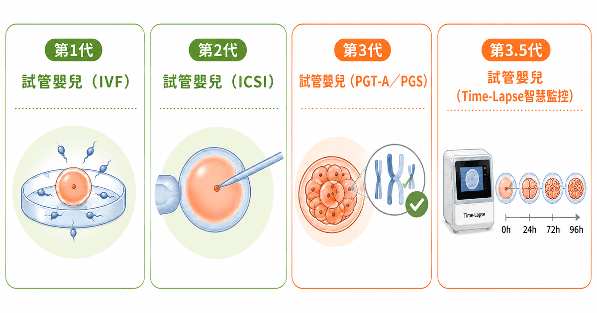 試管嬰兒 IVF 技術演進圖